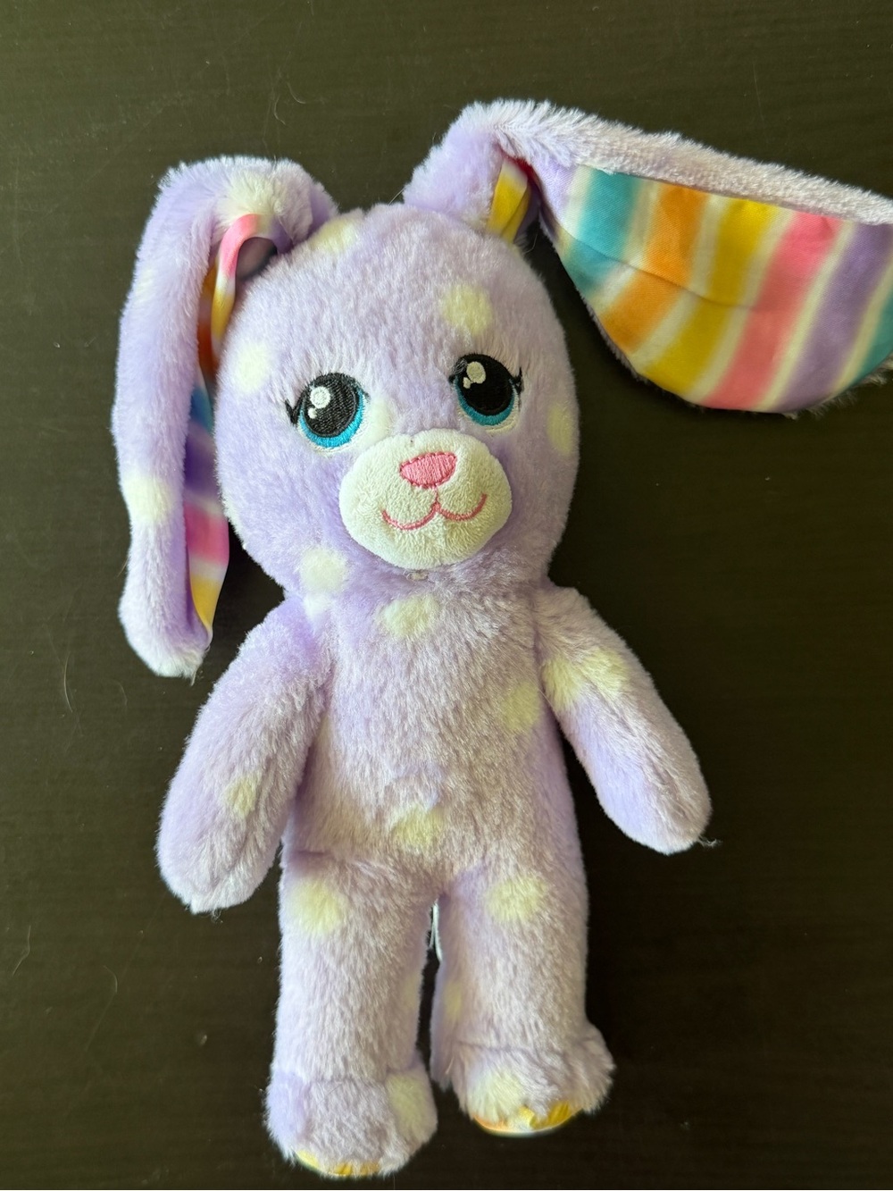 Build a bear 8” purple easter bunny